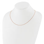 Sterling Silver Rose Gold-plated Adjustable .95mm Box Chain
