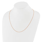 Sterling Silver Rose Gold-plated Adjustable .95mm Box Chain