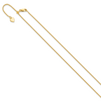 Sterling Silver Gold-plated Adjustable 1mm Spiga Chain