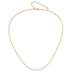 Sterling Silver Gold-plated Adjustable 1mm Spiga Chain