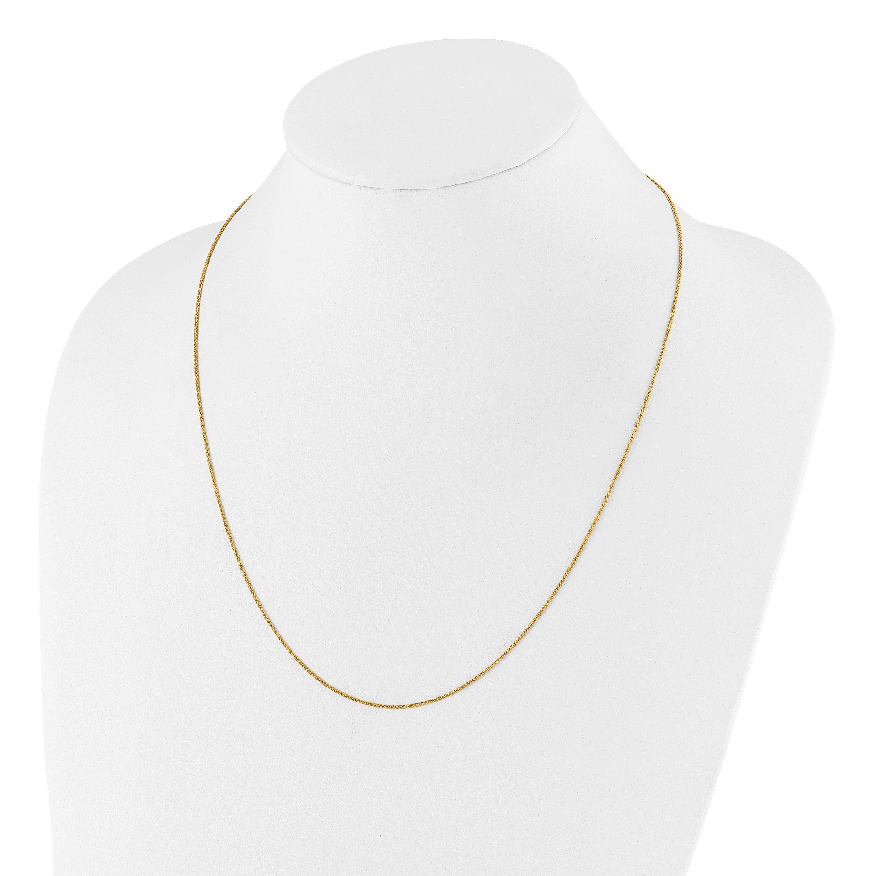 Sterling Silver Gold-plated Adjustable 1mm Spiga Chain