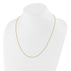 Sterling Silver Gold-plated Adjustable 1mm Spiga Chain