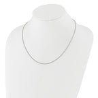 Sterling Silver RH-plated Adjustable 1.5mm Spiga Chain