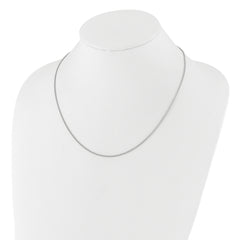 Sterling Silver RH-plated Adjustable 1.5mm Spiga Chain