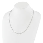 Sterling Silver RH-plated Adjustable 1.5mm Spiga Chain