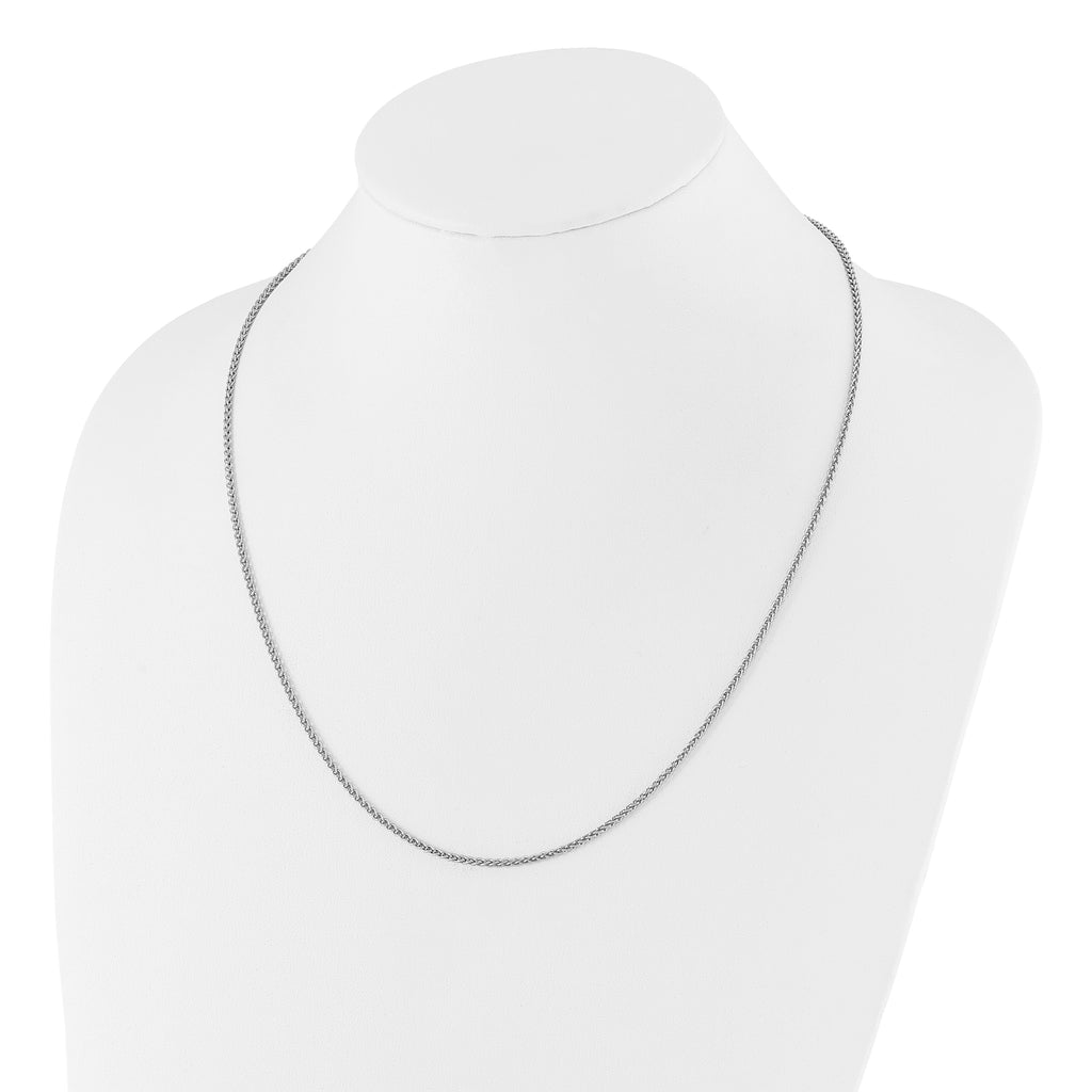 Sterling Silver RH-plated Adjustable 1.9mm Spiga Chain