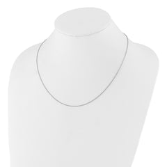 Sterling Silver RH-plated Adjustable 1.45mm Cable Chain