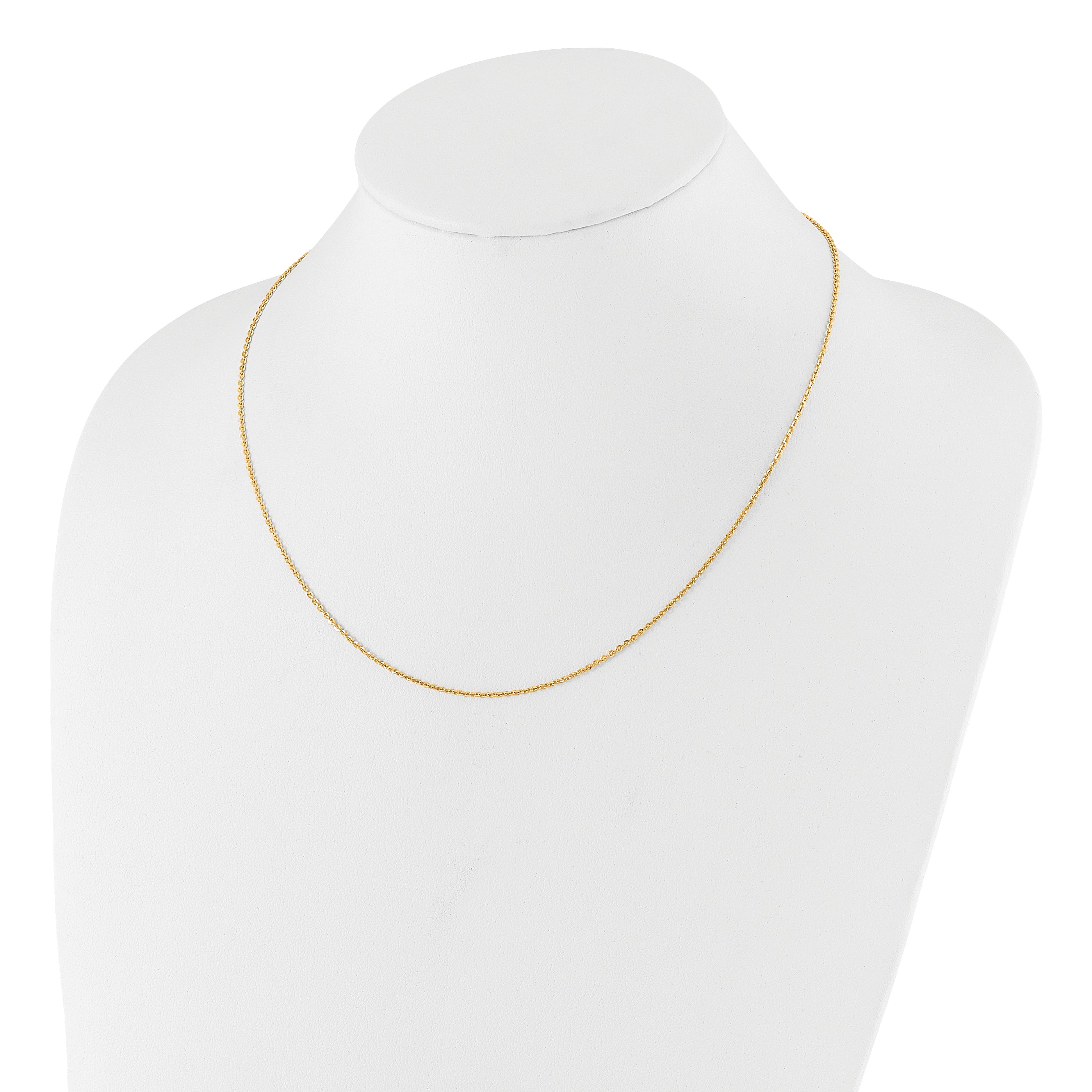 Sterling Silver Gold-plated Adjustable 1.75mm Cable Chain