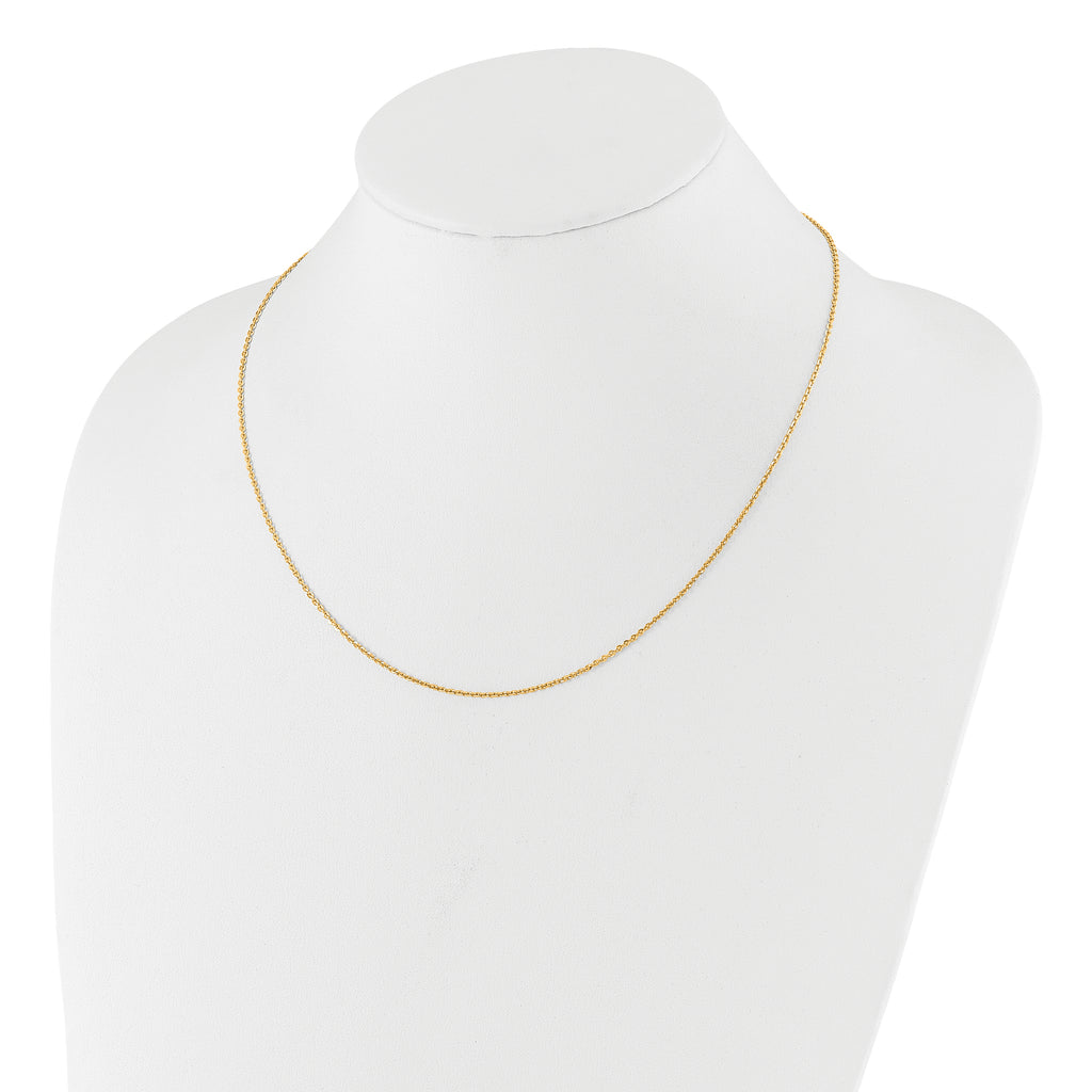 Sterling Silver Gold-plated Adjustable 1.75mm Cable Chain