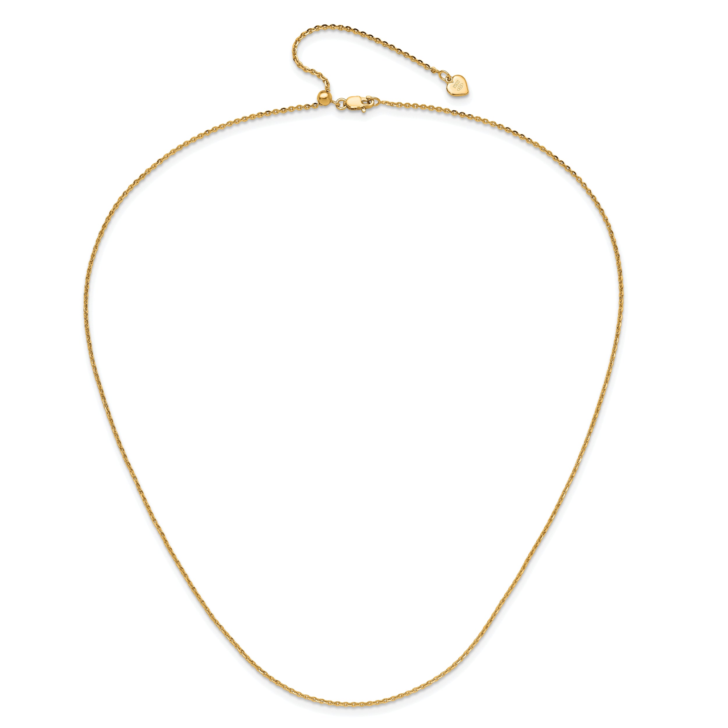 Sterling Silver Gold-plated Adjustable 1.75mm Cable Chain