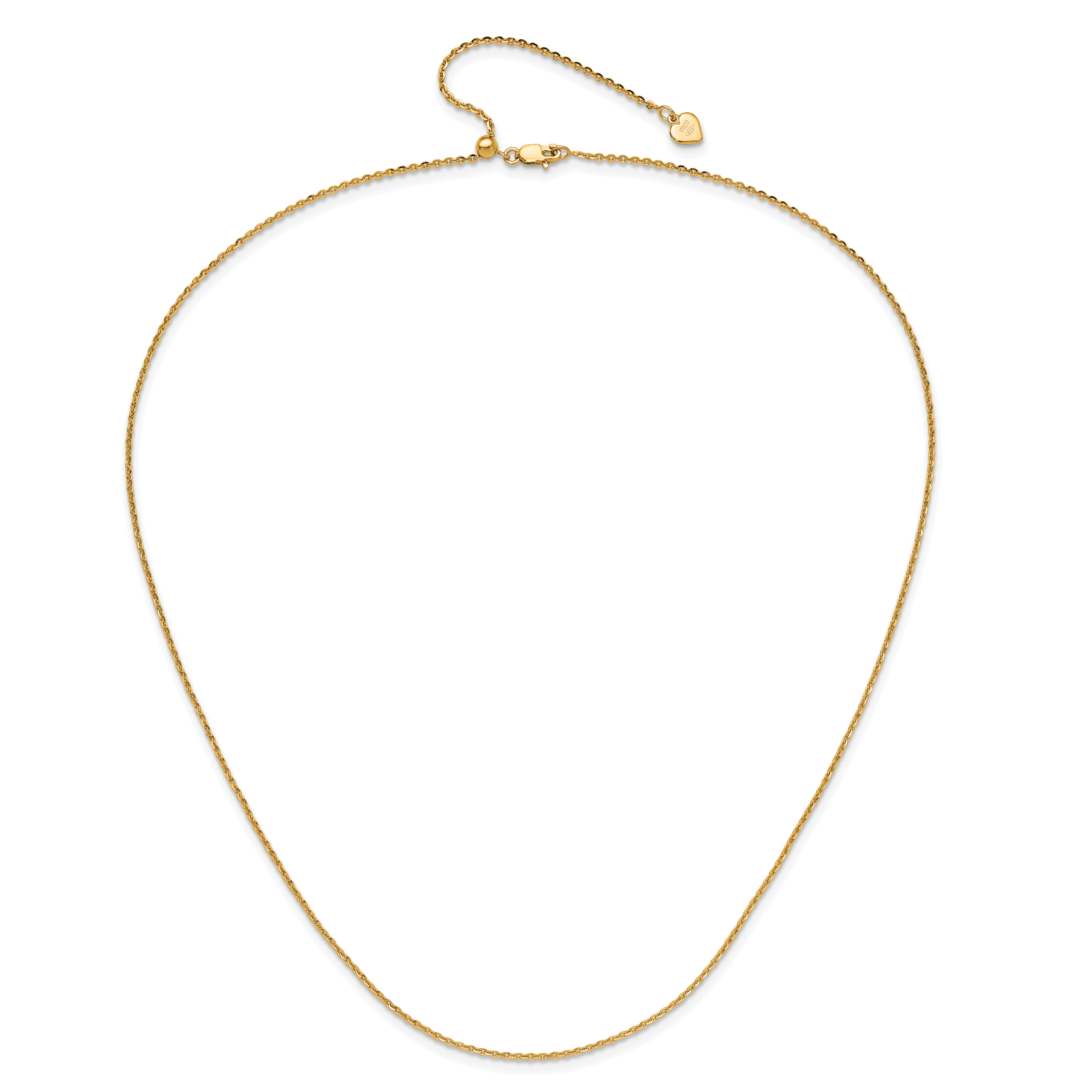 Sterling Silver Gold-plated Adjustable 1.75mm Cable Chain