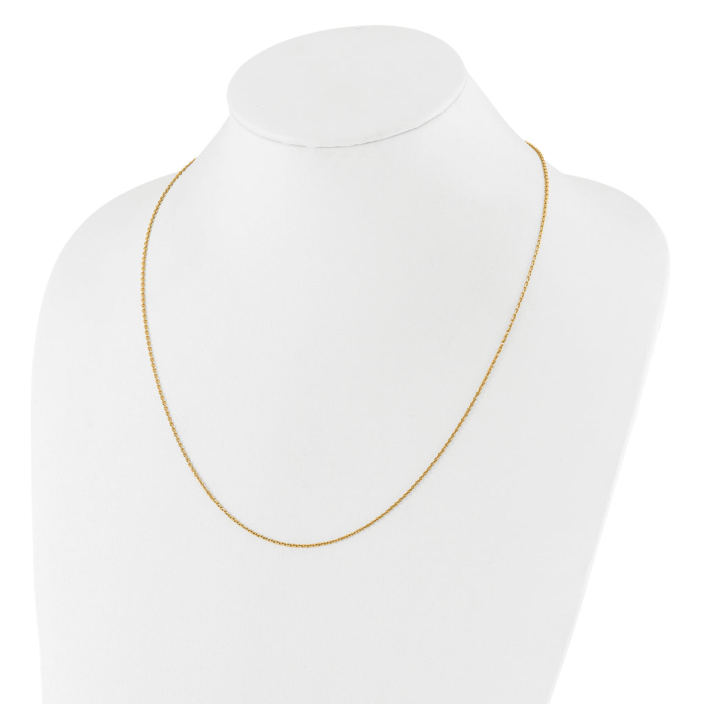 Sterling Silver Gold-plated Adjustable 1.75mm Cable Chain