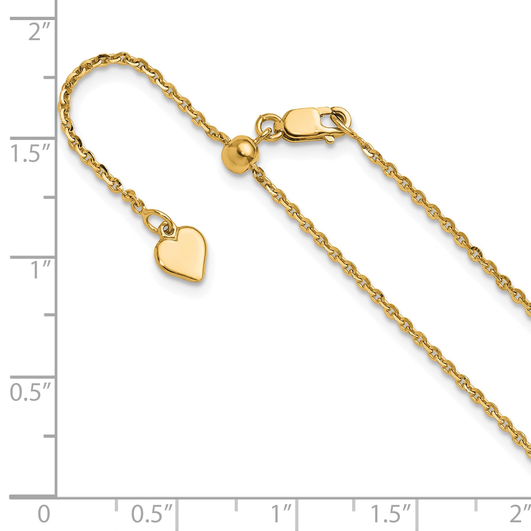 Sterling Silver Gold-plated Adjustable 1.75mm Cable Chain