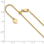 Sterling Silver Gold-plated Adjustable 1.75mm Cable Chain