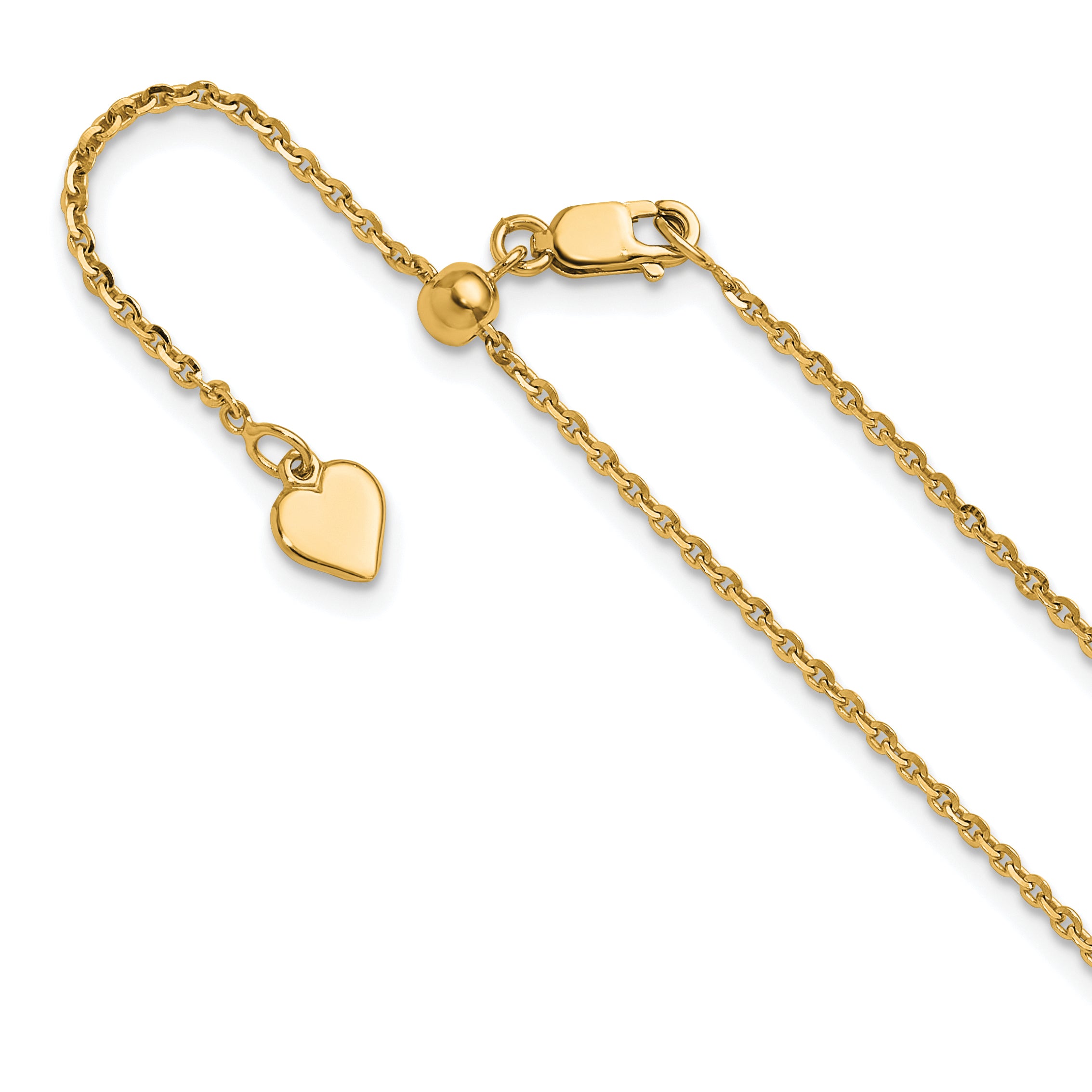 Sterling Silver Gold-plated Adjustable 1.75mm Cable Chain Main image
