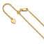 Sterling Silver Gold-plated Adjustable 1.75mm Cable Chain