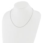 Sterling Silver RH-plated Adjustable 1.25mm Round Box Chain