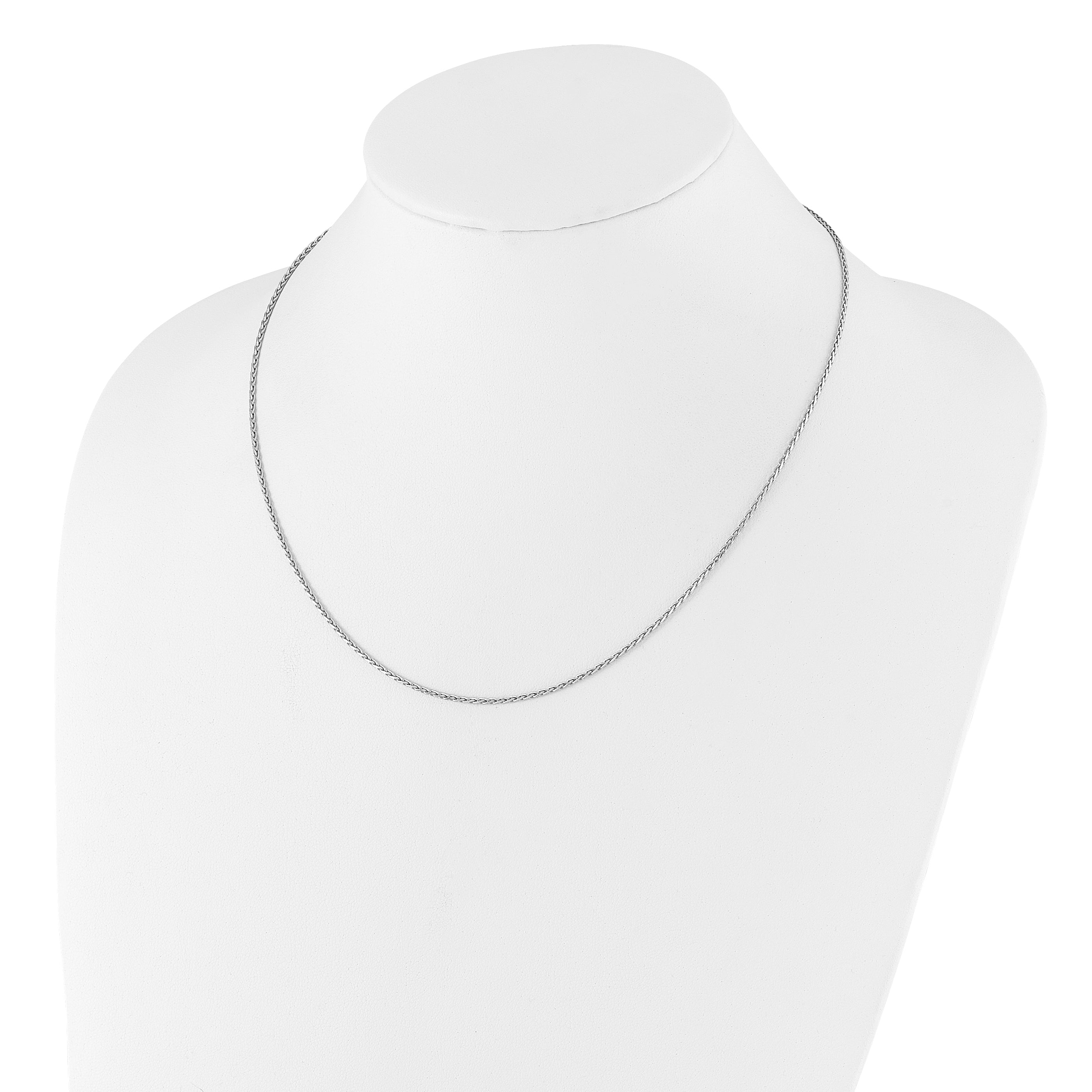 Sterling Silver RH-plated Adjustable 1.5mm D/C Spiga Chain