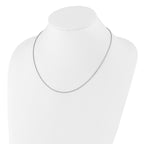 Sterling Silver RH-plated Adjustable 1.5mm D/C Spiga Chain