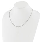 Sterling Silver RH-plated Adjustable 1.5mm Round Box Chain