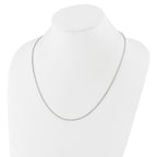 Sterling Silver RH-plated Adjustable 1.5mm Round Box Chain