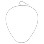 Sterling Silver RH-plated Adjustable 1.15mm Box Chain