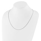 Sterling Silver RH-plated Adjustable 1.15mm Box Chain