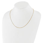 Sterling Silver Gold-plated Adjustable 1.15mm Box Chain
