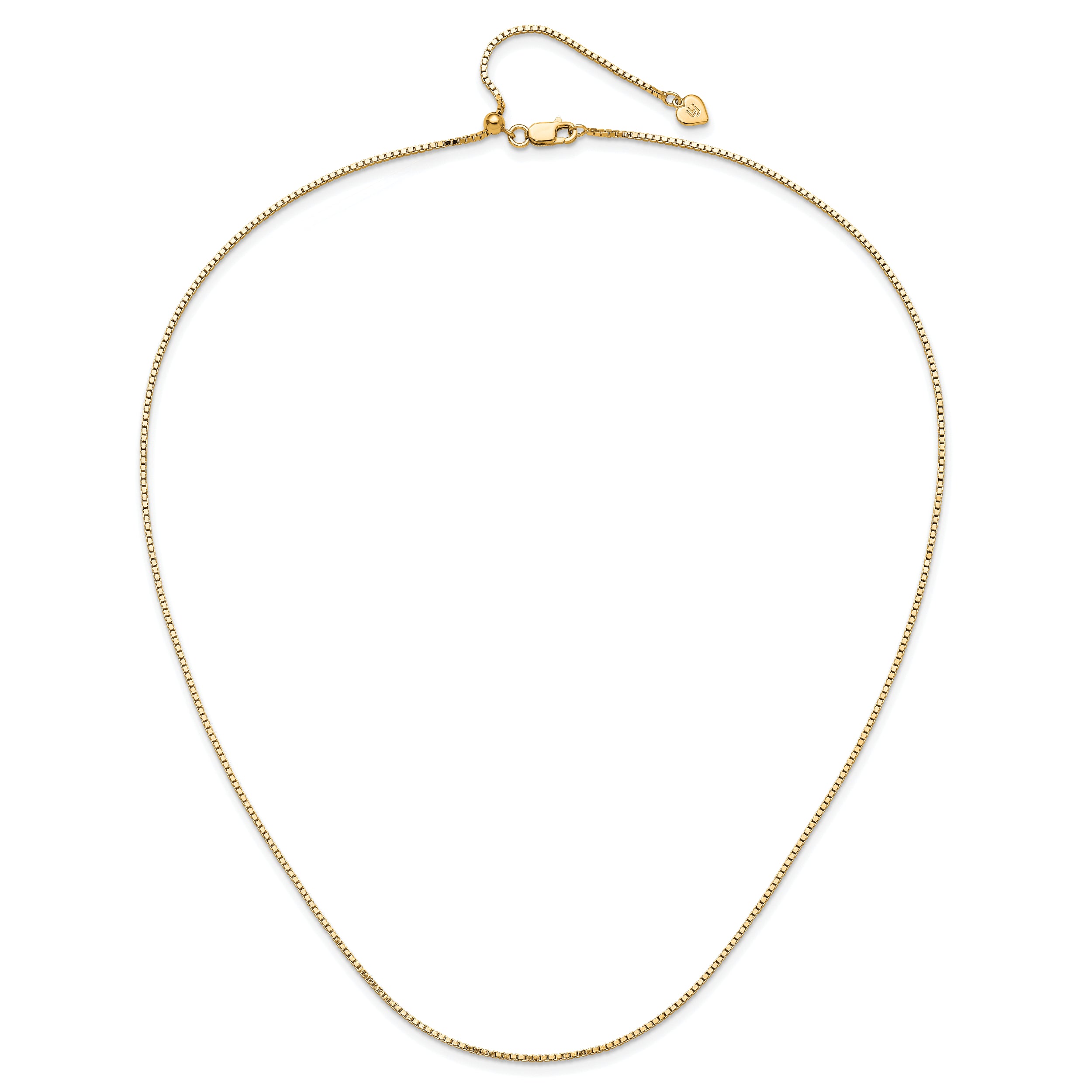 Sterling Silver Gold-plated Adjustable 1.15mm Box Chain