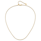 Sterling Silver Gold-plated Adjustable 1.15mm Box Chain