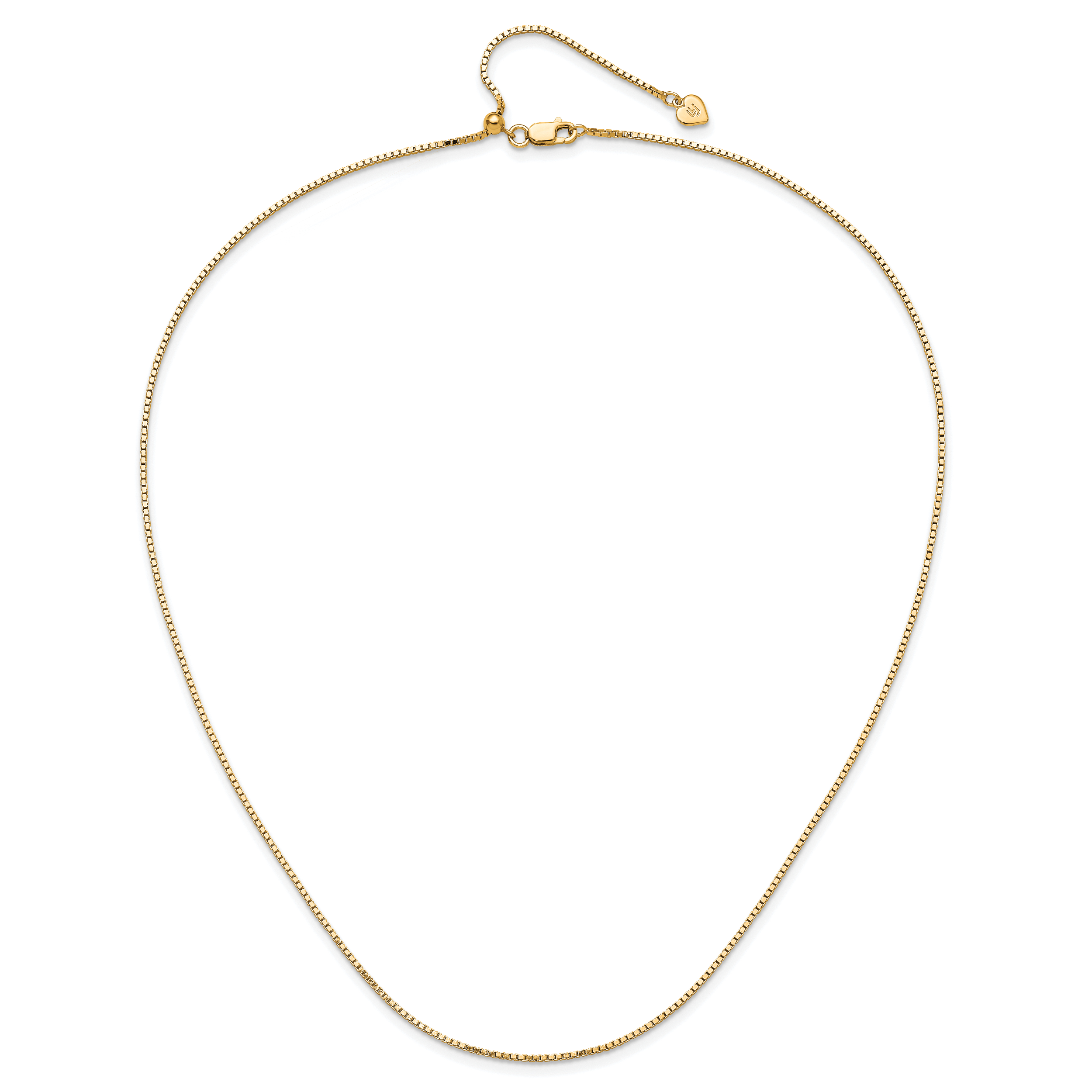 Sterling Silver Gold-plated Adjustable 1.15mm Box Chain