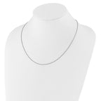 Sterling Silver RH-plated Adjustable 1.2mm Popcorn Chain