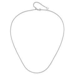 Sterling Silver RH-plated Adjustable 1.2mm Popcorn Chain