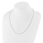 Sterling Silver RH-plated Adjustable 1.2mm Popcorn Chain