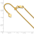 Sterling Silver Gold-plated Adjustable 1.5mm Spiga Chain