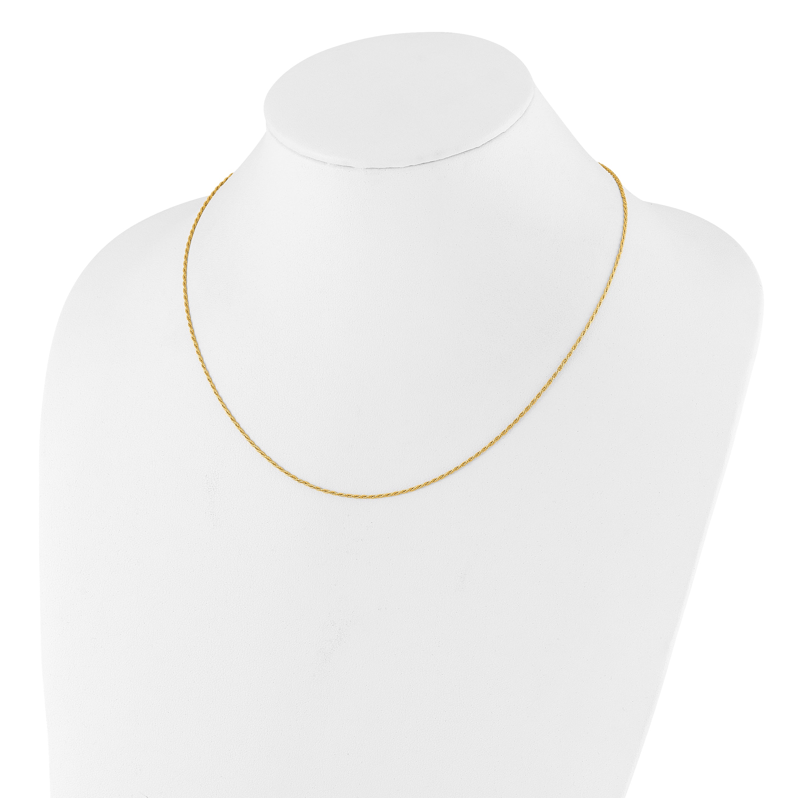 Sterling Silver Gold-plated Adjustable 1.2mm D/C Rope Chain