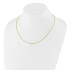 Sterling Silver Gold-plated Adjustable 1.2mm D/C Rope Chain