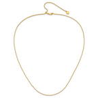 Sterling Silver Gold-plated Adjustable 1.2mm D/C Rope Chain