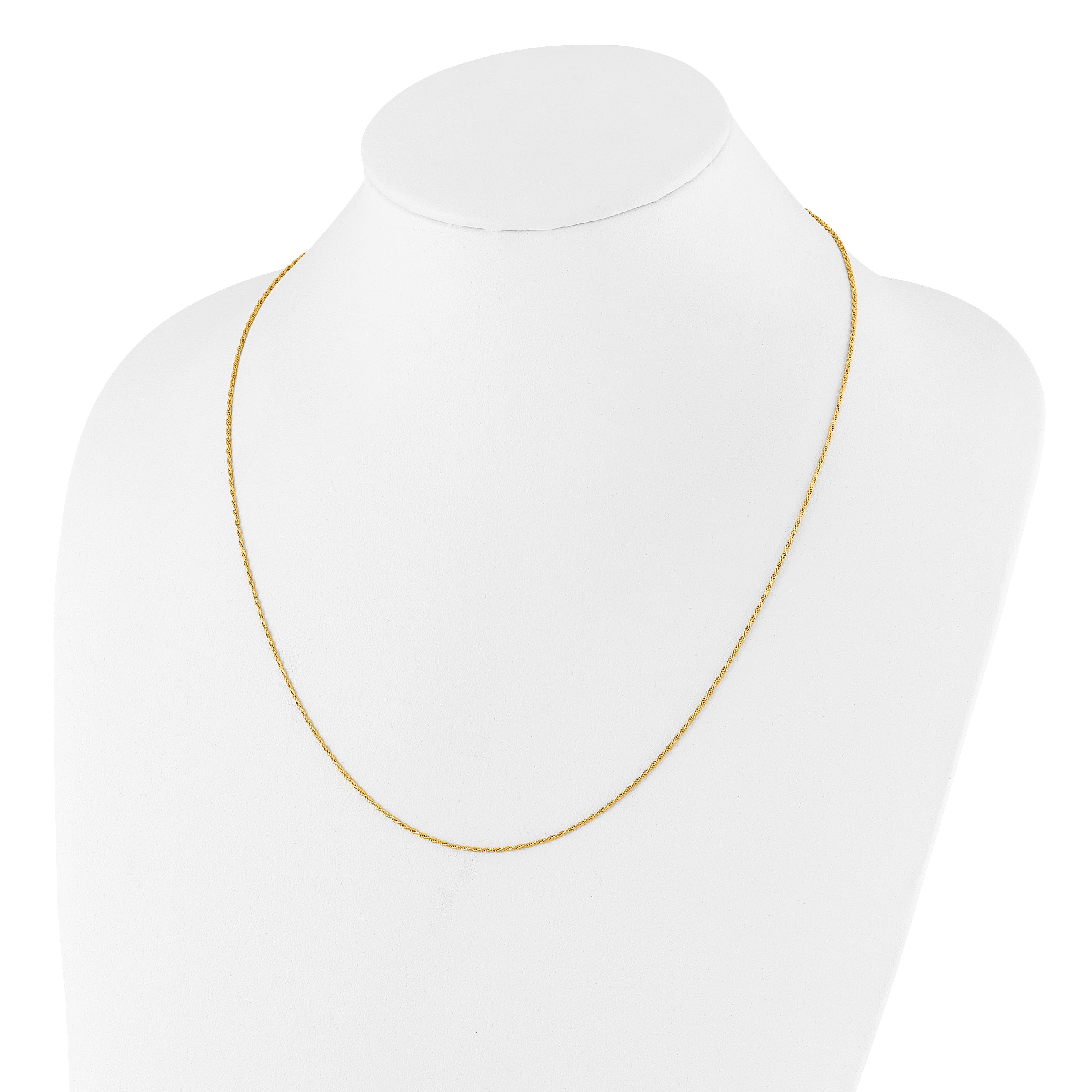 Sterling Silver Gold-plated Adjustable 1.2mm D/C Rope Chain