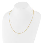 Sterling Silver Gold-plated Adjustable 1.2mm D/C Rope Chain