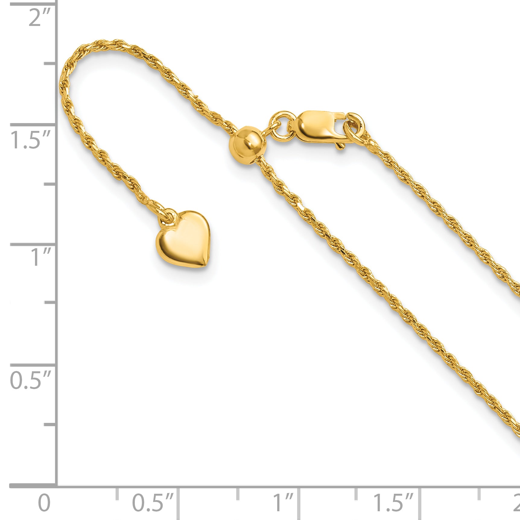 Sterling Silver Gold-plated Adjustable 1.2mm D/C Rope Chain