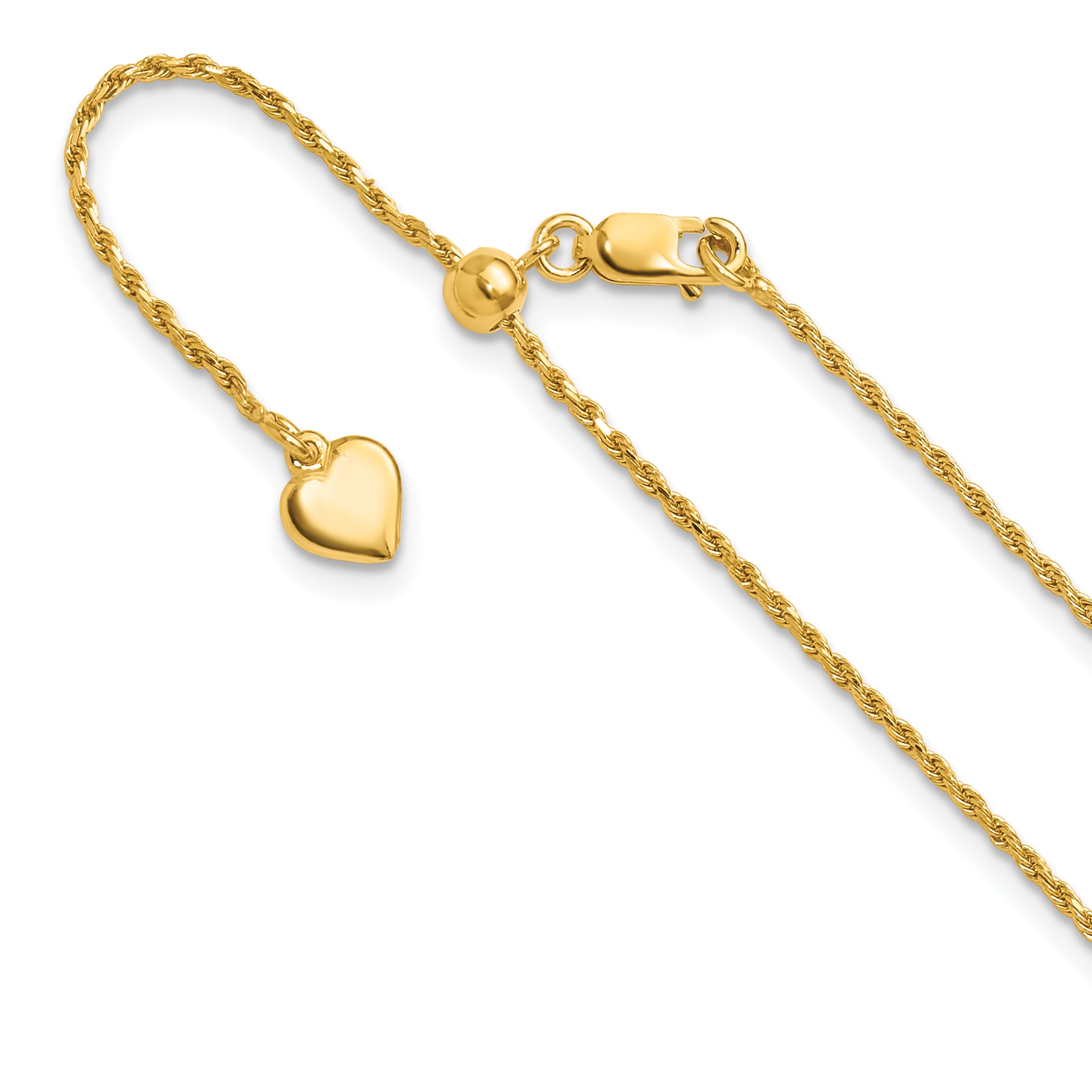 Sterling Silver Gold-plated Adjustable 1.2mm D/C Rope Chain Main image