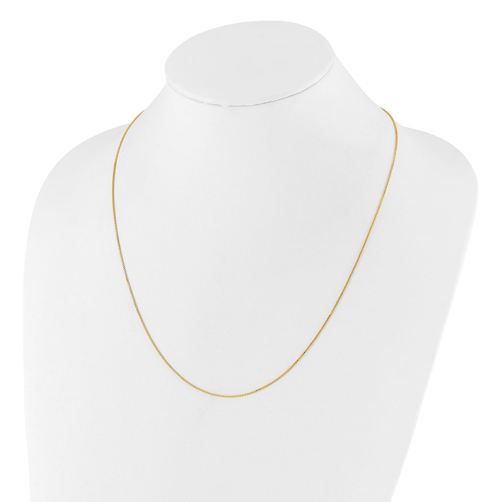 Sterling Silver Gold-plated Adjustable .85mm Box Chain