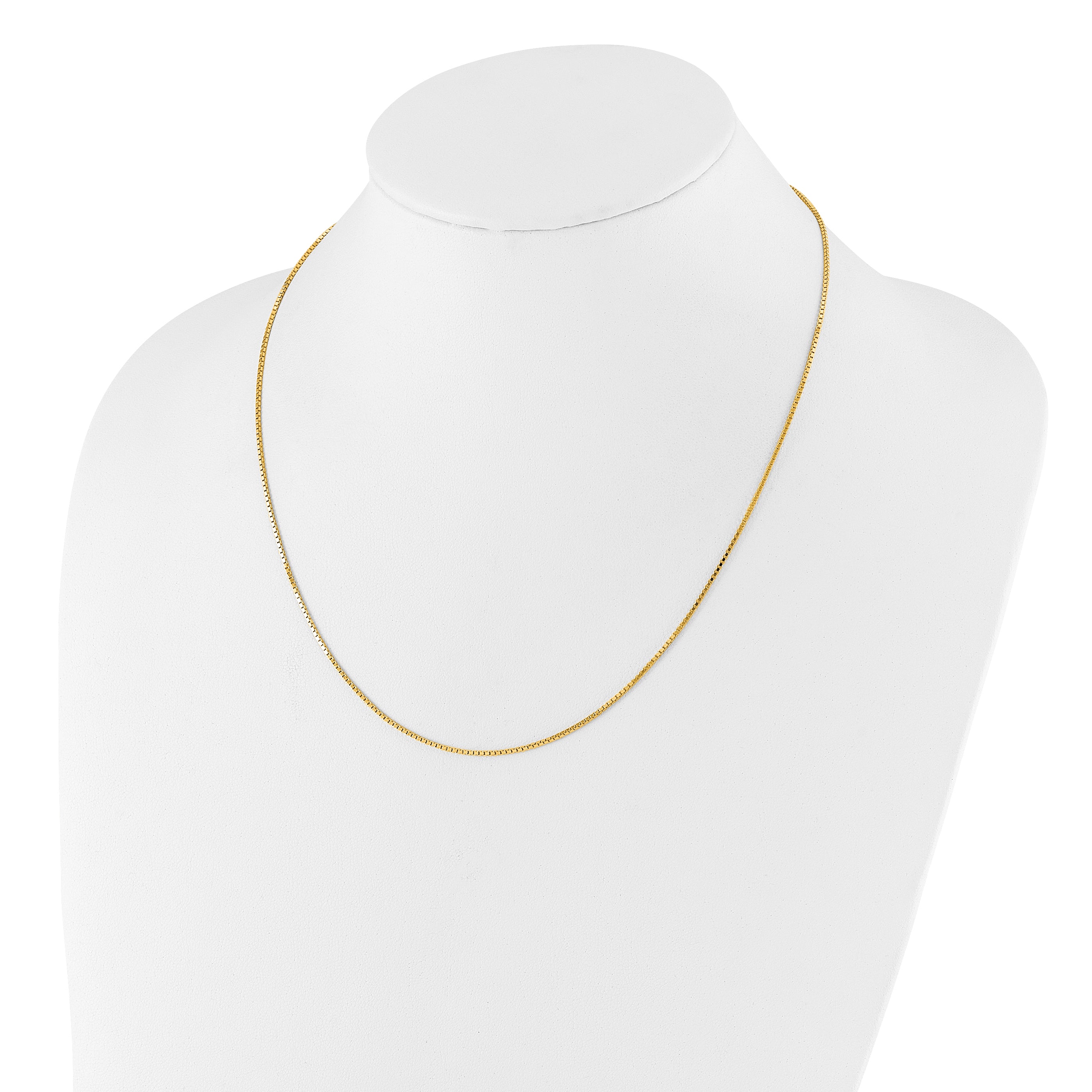 Sterling Silver Gold-plated Adjustable 1.1mm Box Chain