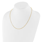Sterling Silver Gold-plated Adjustable 1.1mm Box Chain