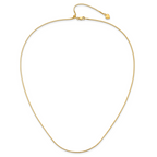 Sterling Silver Gold-plated Adjustable 1.1mm Box Chain