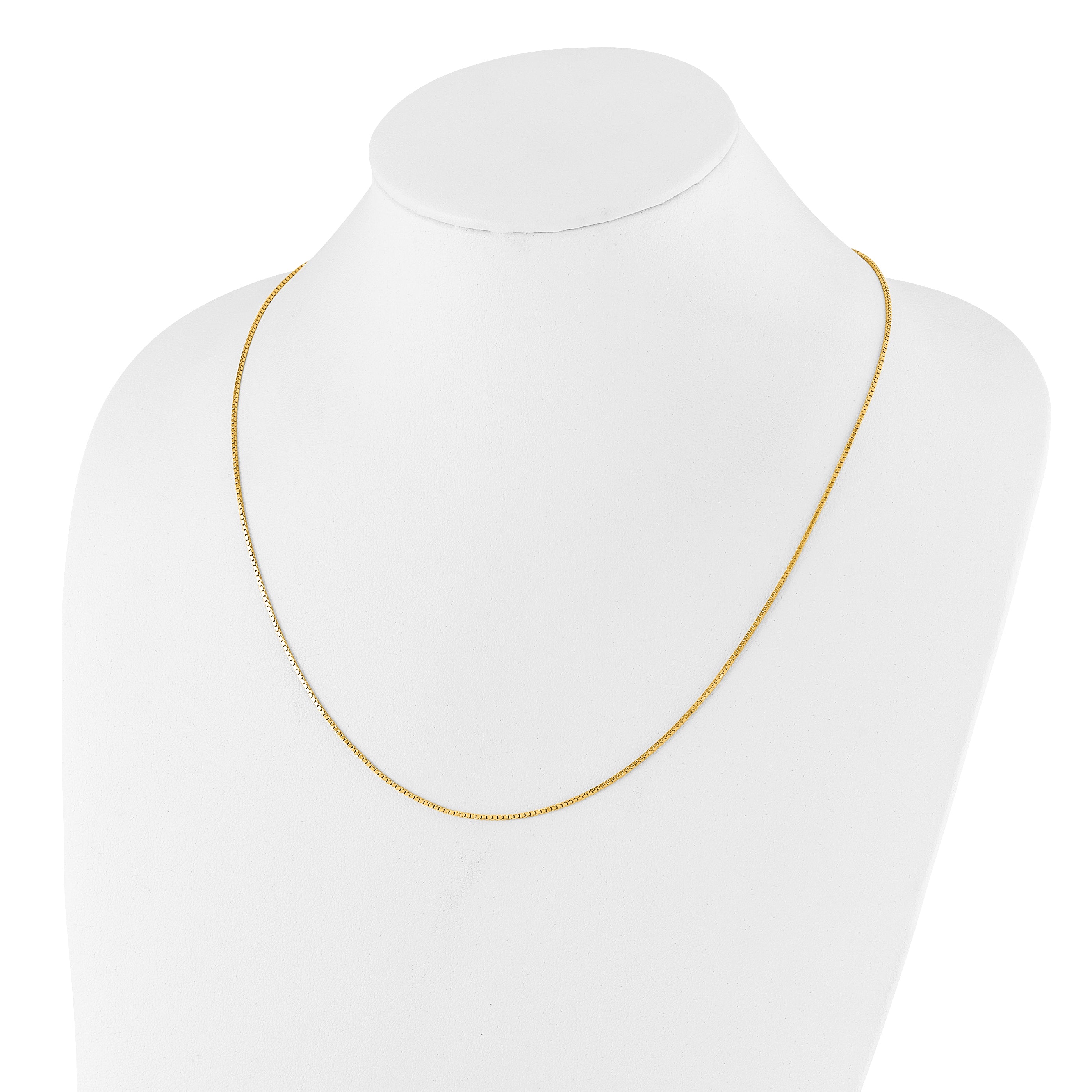 Sterling Silver Gold-plated Adjustable 1.1mm Box Chain