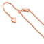 Sterling Silver Rose Gold-plated Adjustable 1.2mm D/C Rope Chain