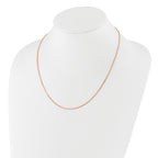 Sterling Silver Rose Gold-plated Adjustable 1.1mm Box Chain