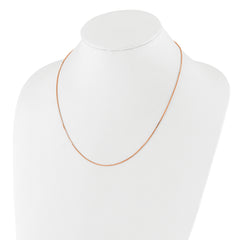 Sterling Silver Rose Gold-plated Adjustable 1.1mm Box Chain
